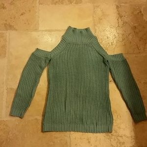 Womens cold shoulder sweater